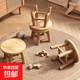 實(shí)木小凳子家用矮凳木頭小板凳現代簡(jiǎn)約圓凳客廳木凳子腳凳換鞋凳 熱銷(xiāo)【免安裝純實(shí)木】25*25CM