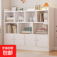 實(shí)木書(shū)架落地置物架家用電視柜客廳書(shū)柜兒童收納儲物格子柜矮柜子 白色11格儲物格140*30*114.5