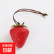 新款立體大草莓包包掛飾個(gè)性皮革包包草莓鑰匙扣女包配飾掛飾掛件 紅色(5.5*5CM)