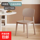 承重800斤加固加厚塑料椅子家用北歐餐廳靠背餐椅現代簡(jiǎn)約凳子 加厚款卡其色