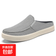 半拖鞋男士夏季透氣休閑鞋一腳蹬舒適爸爸鞋外穿拖鞋居家潮流男鞋 JSY-B-YD20灰色 42