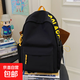 2026新款學(xué)院風(fēng)背包輕便字母大學(xué)生書(shū)包簡(jiǎn)約日常通勤大容量雙肩包 黑色單包
