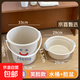 茉茗水桶臉盆倆件套學(xué)生宿舍洗衣桶手提式加厚組合裝洗澡桶清潔桶 【米色】組合裝-雙耳臉盆+水桶