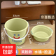 茉茗水桶臉盆倆件套學(xué)生宿舍洗衣桶手提式加厚組合裝洗澡桶清潔桶 【綠色】組合裝-雙耳臉盆+水桶