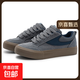 【阿瑪尼制造商】四季百搭舒適潮流休閑鞋復(fù)古學(xué)生低幫白底板鞋 灰藍(lán) 單層 42 (260mm)