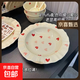 食品級草莓陶瓷餐盤(pán)可愛(ài)家用宿舍草帽盤(pán)蛋糕盤(pán)高顏值精致餐具碗盤(pán) 8.5英寸愛(ài)心草帽盤(pán)【一個(gè)裝】