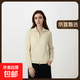 【大牌平替】新款女士100%綿羊毛翻領(lǐng)雙拉鏈休閑針織開(kāi)衫羊毛衫 霧米杏 2XL 135-150斤