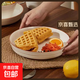 歐式高級陶瓷盤(pán)圓形加厚深盤(pán)復古簡(jiǎn)約餐具 純白福線(xiàn)-8英寸飯盤(pán)1個(gè)裝