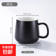 德化羊脂玉白瓷茶杯辦公杯茶水杯辦公室泡茶杯中式馬克杯白瓷水杯 黑色-暖暖杯