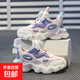 兒童鞋子男女童鞋四季百搭皮面網(wǎng)面中大童男孩防滑跑鞋學(xué)生運動(dòng)鞋 【透氣網(wǎng)面】928/粉紫色 39 碼(內長(cháng)25.3cm)