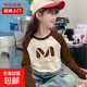 【熱銷爆品】秋冬新款兒童洋氣打底衫中大童百搭長袖t恤上衣 美拉德棕 140