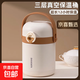 保溫飯盒304不銹鋼長(cháng)效保溫飯桶大容量三層便攜提鍋學(xué)生帶飯餐盒 棕色1.5L+餐具+保溫包【真空】