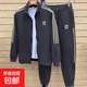 秋裝男士休閑套裝寬松立領(lǐng)夾克外套束腳褲兩件套中青年商務(wù)運動(dòng)服 T19套裝灰色 【清倉特價(jià)】 2XL 【重磅升級版】