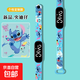 新款動(dòng)漫卡通印花LED防水高顏值學(xué)生黨手表小孩看時(shí)間彩印電子表 藍色史迪奇