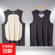雙面磨毛無(wú)痕德絨保暖背心男士加厚內搭打底衣貼片保暖馬甲上衣服 1件貼片深灰 L 80-115斤