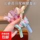 兒童卷卷蝴蝶電話(huà)線(xiàn)發(fā)圈女童高馬尾頭繩高彈力耐用扎辮子兒童頭飾 蝴蝶電話(huà)線(xiàn)編發(fā)圈-粉色1個(gè)裝
