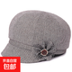 中老年人帽子女春季媽媽帽奶奶貝雷帽時(shí)尚八角帽老人帽春秋 淺灰色 均碼