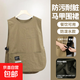 時(shí)尚工裝馬甲圍裙加長(cháng)款上班可外穿的工作服防污耐臟廚房餐飲可用 加長(cháng)【防潑水款】卡其色