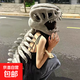 毛絨玩具鹿晗恐龍骨架頭套同款抱枕骨頭搞怪玩偶道具面具可穿頭套 恐龍骨架頭套115cm