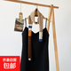韓國風(fēng)純色圍巾羊腸圍脖彩色條紋細窄長(cháng)條百搭毛線(xiàn)小圍巾 DKW002-卡其 140*12cm