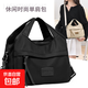妍雨手提牛津布包韓版時(shí)尚單肩包多用軟布包斜跨手提包手挽包多層 黑色