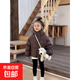 京東物流女童冬裝棉服2025新款兒童冬季加厚棉衣女孩上衣棉襖外套 咖色 140 cm(建議130cm以下身高拍）