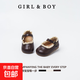 女童皮鞋韓版小香風(fēng)公主風(fēng)兒童軟底假分趾?jiǎn)涡ㄟ吥g(shù)貼瑪麗珍鞋 棕色 26 碼內長(cháng)16cm