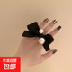 黑色頭繩新款簡(jiǎn)約皮筋女橡皮筋文教文化用品 大小珠發(fā)圈-1條
