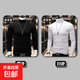 半高領(lǐng)德絨打底衫男士修身保暖內搭純色長(cháng)袖t桖8991 黑色+白色 L 推薦（115-130）
