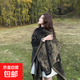 外搭披肩女民族風(fēng)新疆大西北旅游2025秋季空調房保暖斗篷披風(fēng) PJ19001-江南水鄉綠駝色 135*160