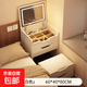實(shí)木翻蓋梳妝臺2025新款化妝桌現代簡(jiǎn)約臥室小戶(hù)型床頭柜收納書(shū)桌 【實(shí)木生態(tài)板】云溪白色60cm*帶燈
