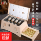艾灸盒木制隔姜灸艾絨隨身灸腹部腰部艾炙木盒家用木通用全身艾條 【翻蓋8柱】隔美灸:插針式+送置裙