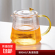 豎紋玻璃茶壺單壺家用煮茶耐高溫電陶爐煮茶壺泡茶壺茶具套裝 800ML六角豎紋壺