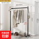 衣架加厚掛衣架加粗陽(yáng)臺掛衣服架子房間單杠衣服架子家用掛衣落地 黑色加粗碳鋼長(cháng)100*高130