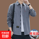 大碼長(cháng)袖襯衫男秋冬款百搭商務(wù)休閑襯衣潮流加絨工裝襯衫男裝外套 【工廠(chǎng)直銷(xiāo)清倉撿漏】C0501常規深灰色 XL 建議體重115-125斤可穿