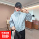 2025新款秋季連帽外套女甜美韓版高級感洋氣小個(gè)子上衣【102】 藍色【雙層】 L 建議【110-130斤】