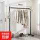 衣架加厚掛衣架加粗陽(yáng)臺掛衣服架子房間單杠衣服架子家用掛衣落地 黑色加粗碳鋼長(cháng)120*高130