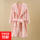 兒童浴袍a類(lèi)秋冬加厚珊瑚絨男童睡袍中大童女童浴巾寶寶睡衣冬款 粉色 170