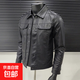 皮衣男外套秋冬季2025新款潮流帥氣修身休閑百搭短款翻領(lǐng)pu皮夾克 黑色常規 XL XL推薦體重115-130斤