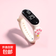 熱賣(mài)新款可愛(ài)卡通LED公仔創(chuàng  )意學(xué)生電子表塑膠防水手環(huán)觸控電子表 白色貓爪冰棒