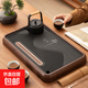 干泡茶盤(pán)家用陶瓷功夫茶具中式烏金石茶盤(pán)簡(jiǎn)約小型茶臺茶海茶托盤(pán) 靜心觀(guān)山茶盤(pán)小號36*24cm