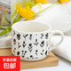 ins簡(jiǎn)約陶瓷馬克杯喝水杯子咖啡牛奶杯對杯茶杯辦公室家用情侶杯 繁花-陶瓷馬克杯