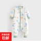 A類(lèi)純棉無(wú)骨秋冬三層夾棉兒童睡袋寶寶分腿防踢被連體衣家居服 三層保暖睡袋-可愛(ài)恐龍 130 建議122-132CM