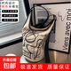 帆布包包女2026新款潮時(shí)尚涂鴉水桶包韓版休閑單肩包百搭斜挎女包 白色