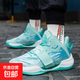水花4籃球鞋男學(xué)生青少年防滑耐磨舒適透氣魔術(shù)貼運動(dòng)鞋摩擦有聲 888綠色椰子 42
