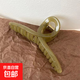 氣質(zhì)簡(jiǎn)約抓夾女大號質(zhì)感簡(jiǎn)約發(fā)抓發(fā)夾發(fā)飾盤(pán)發(fā)鯊魚(yú)夾子兒童 【12.5cm】綠色