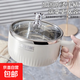 不銹鋼泡面碗帶蓋碗學(xué)生宿舍用泡面神器大容量可瀝水飯盒餐具面碗 小熊米白色1000ML