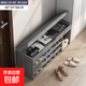 換鞋凳家用門(mén)口鞋架可坐入戶(hù)鞋柜坐凳一體進(jìn)門(mén)儲物凳子實(shí)木穿鞋凳 翻蓋款：80cm莫蘭迪灰色