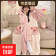 新款珊瑚絨女加絨加厚可愛(ài)網(wǎng)紅學(xué)生宿舍套裝可外穿家居服 小豬粉色套裝 【睡衣+褲子】 2XL 【建議體重120-160斤】