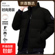 2025秋冬裝棉服外套羽絨棉服面包服男短款百搭男加厚保暖棉襖男裝 黑色 XL